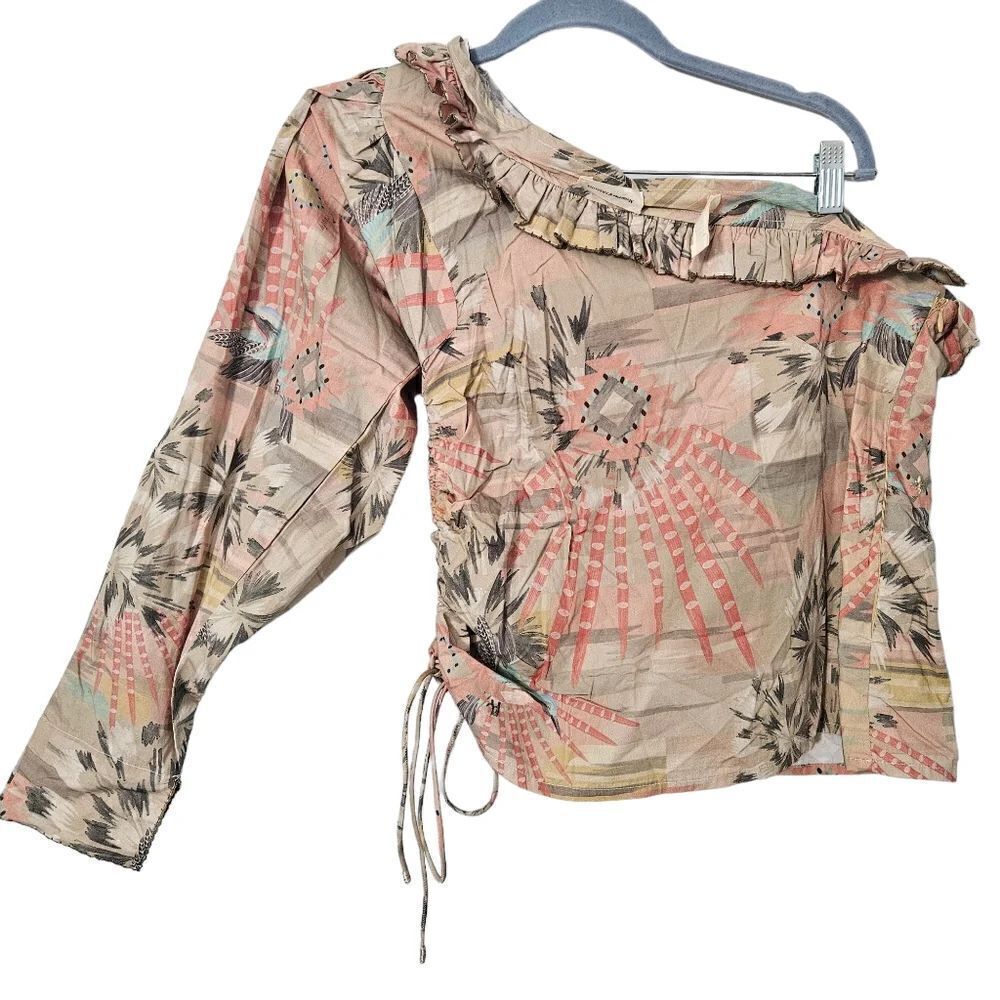 Chufy Memories of Arizona Geometric Floral One Sleeve Top